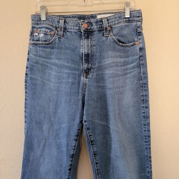 AG Adriano Goldschmied High Rise Flare Jean Womens 30 Medium Wash Full Length - Picture 2 of 9